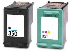 Remanufactured HP 350 (CB335EE) & 351 (CB337EE) Black & Colour Cartridges 